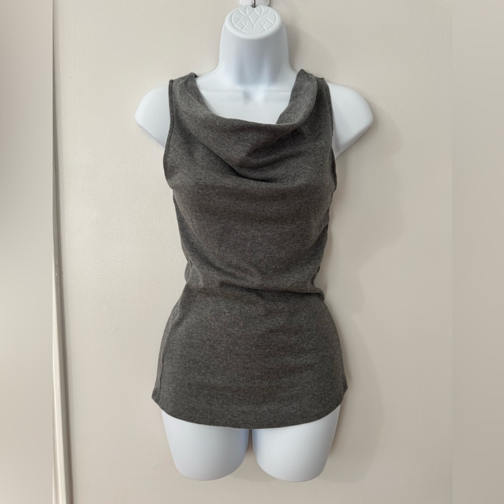 Express Cowl Neck Tank Top Charcoal Gray Size Small Pima Cotton Modal Very Soft